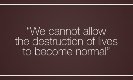 “We cannot allow the destruction of lives to become normal”