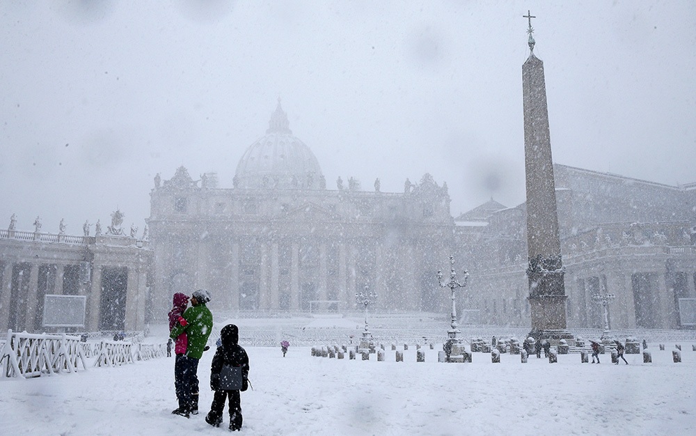 Vatican in snow