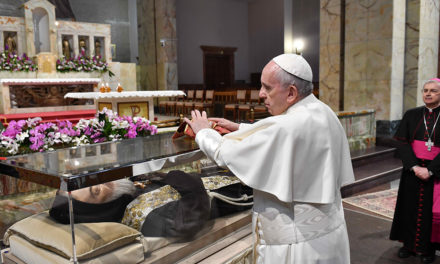 Pope visits shrine of Padre Pio