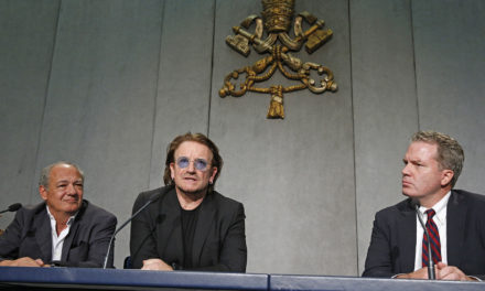 Irish singer Bono calls pope ‘extraordinary man for extraordinary times’