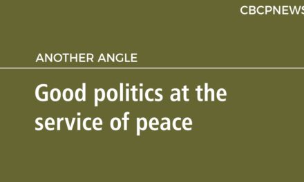 Good politics at the service of peace