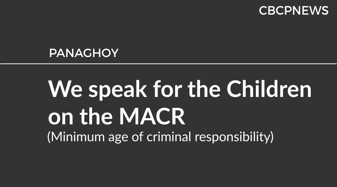 We speak for the Children on the MACR  (Minimum age of criminal responsibility)