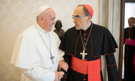French cardinal, convicted of abuse cover-up, meets pope