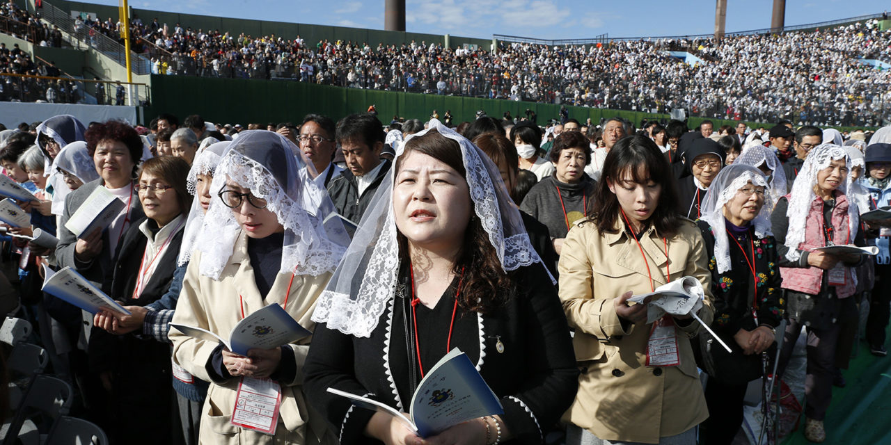 Honor martyrs, work for Christ’s kingdom of peace, pope says in Nagasaki