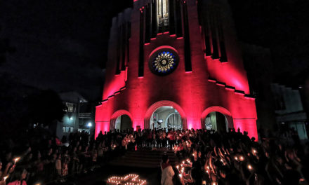 Churches lit up red for persecuted Christians