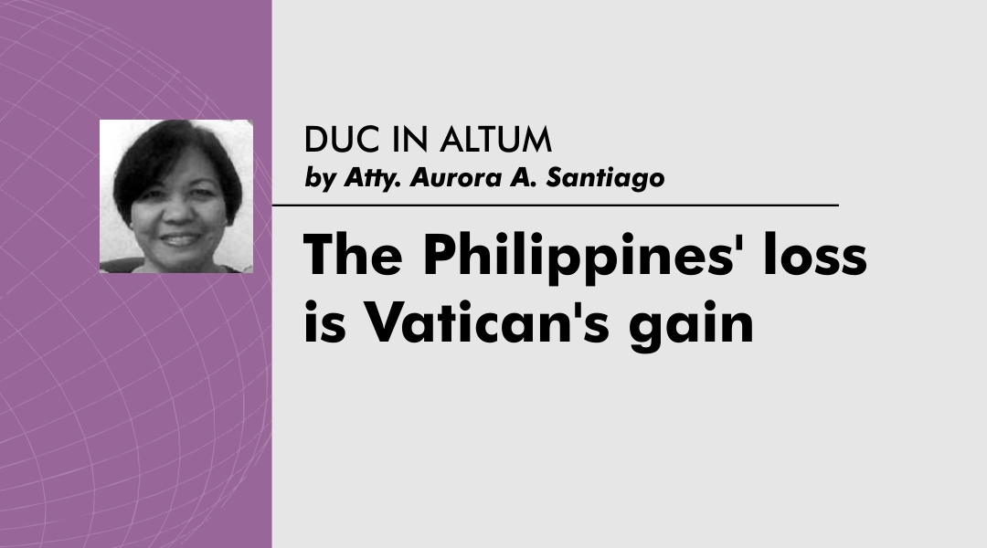 The Philippines’ loss is Vatican’s gain