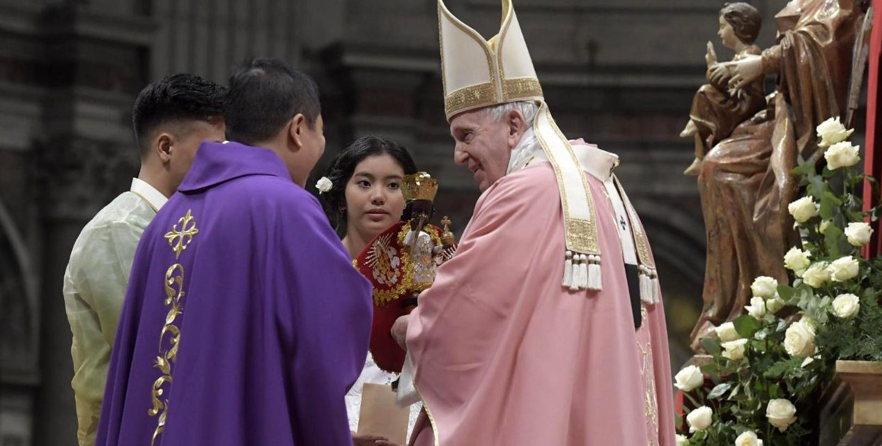 Pope Francis celebrates a Filipino Christmas tradition at the Vatican