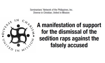 A Manifestation of Support for the Dismissal of the Sedition Raps against the Falsely Accused