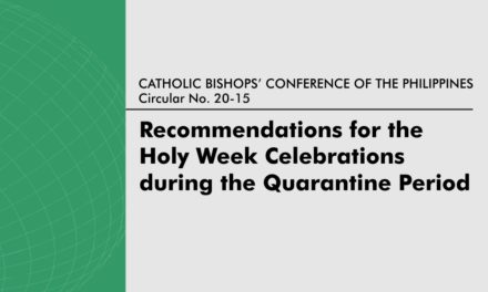 Recommendations for the Celebrations of the Holy Week During the Quarantine  Period