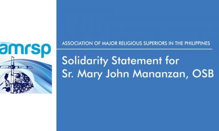 AMRSP solidarity statement for Sr. Mary John Mananzan