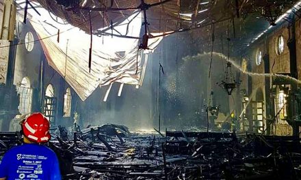 Bishop asks prayer after fire destroys Sto. Niño Church in Manila