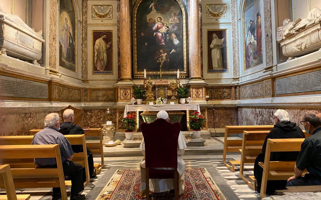 Pope Francis makes surprise visit to Rome’s Basilica of St. Augustine