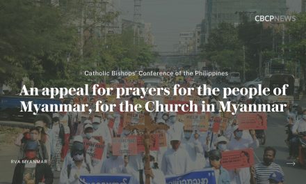 An appeal for prayers for the people of Myanmar, for the Church in Myanmar