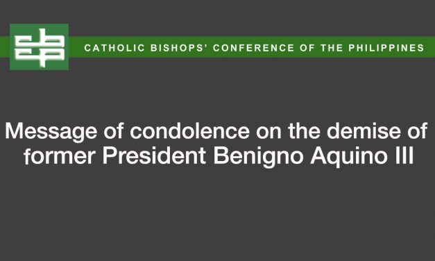 CBCP’s condolence message on the demise of former President Aquino