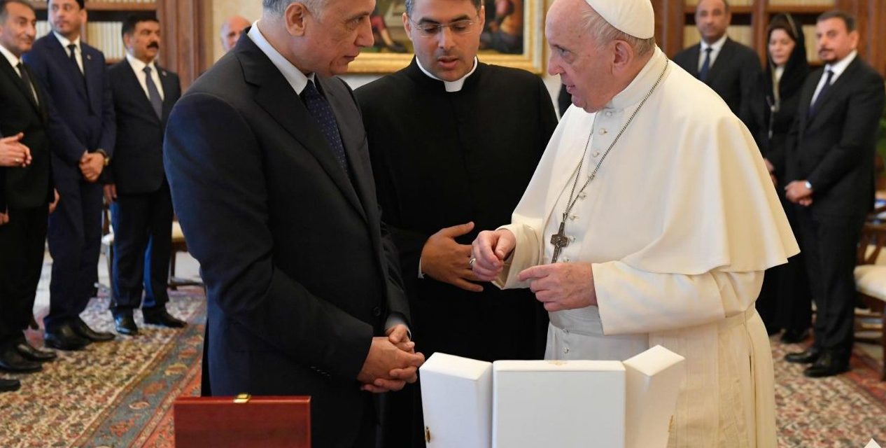 Pope Francis discusses protection of Christians with Iraqi prime minister