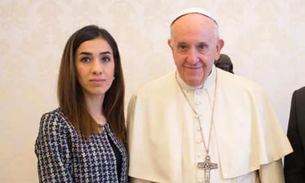 Pope Francis meets Nadia Murad as Nobel Prize winner advocates for Afghan women