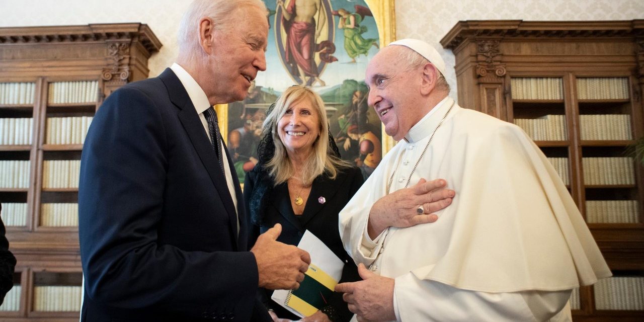 Pope Francis meets US President Joe Biden at the Vatican