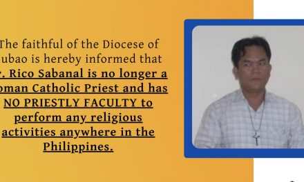 Cubao diocese warns faithful against former priest