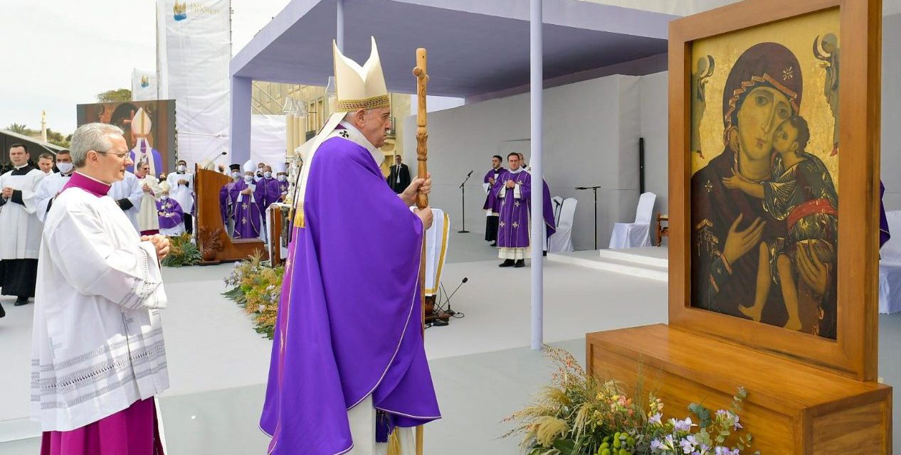Pope Francis laments ‘sacrilegious war’ in Ukraine as he prays Angelus in Malta