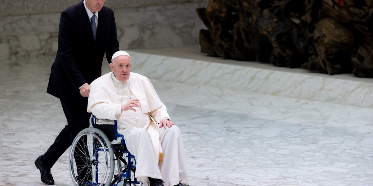 Pope Francis uses wheelchair in public for first time since colon surgery