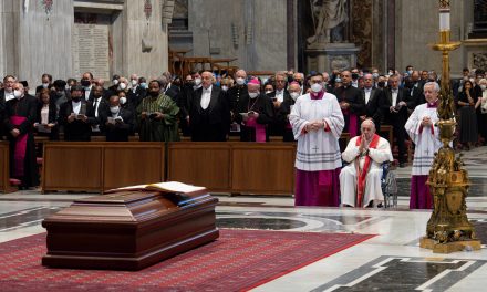 Pope Francis attends funeral of Cardinal Sodano