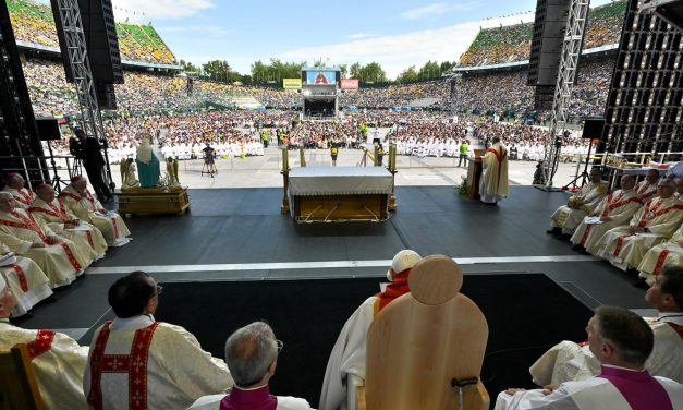 Pope Francis preaches on sharing faith with love before 50,000 at largest stadium in Canada