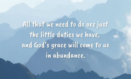God’s providence and our little contribution