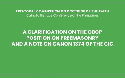 A clarification on the CBCP position on Freemasonry and a note on Canon 1374 of the CIC